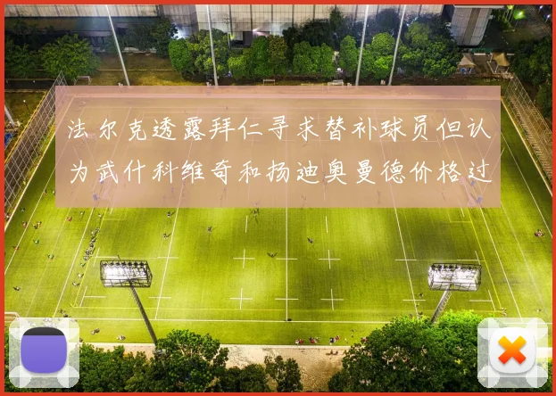 法尔克透露拜仁寻求替补球员但认为武什科维奇和扬迪奥曼德价格过高